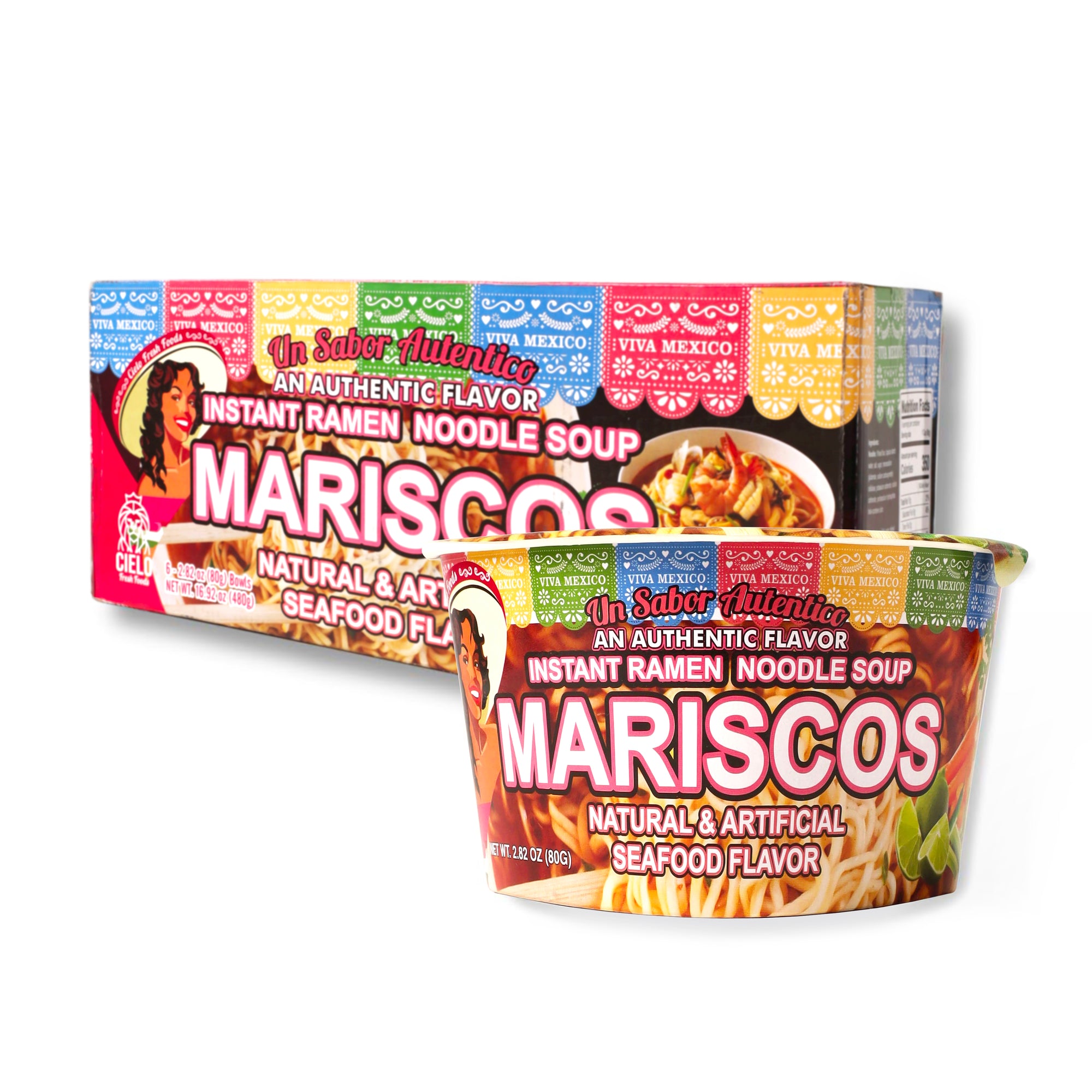 Mariscos Seafood Flavor Instant Ramen Noodle Soup (6-Pack)